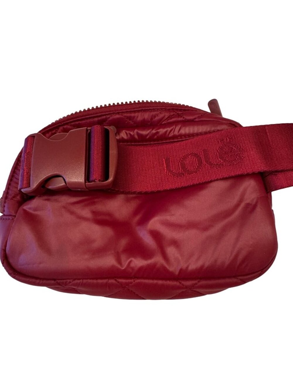 Lole Unisex Quilted Fanny Pack Belt Bag Red NWOT - Picture 5 of 9